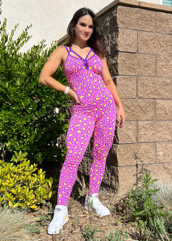 Pink Leopard Brazilian Jumpsuit